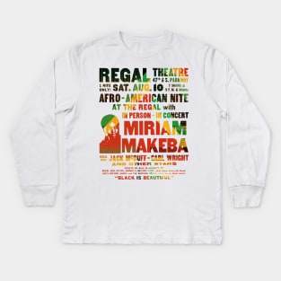 miriam makeba concert graphic Kids Long Sleeve T-Shirt